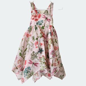 Baby Girl 1st Birthday Photoshoot Dress Floral Boho Handkerchief 12 Months